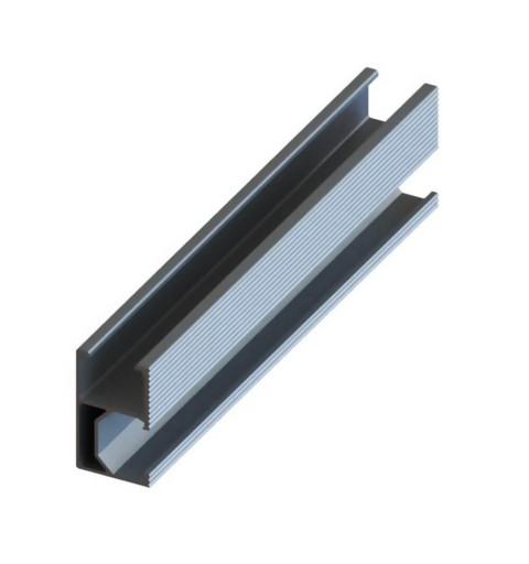 Bara de aluminiu anodizat pentru montaj panouri fotovoltaice, L3300 x W27 x H45mm