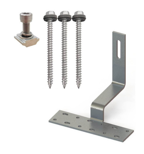 Kit suport fix inox pentru tigla, cu suruburi incluse